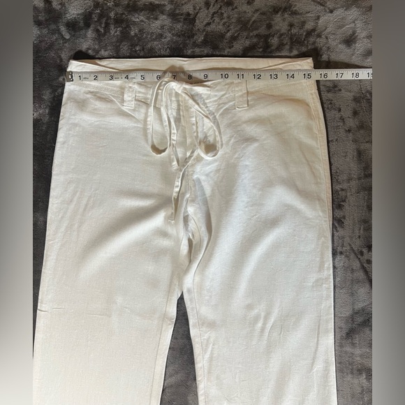 White Linen Pants - Picture 3 of 13
